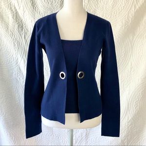 Vintage Armani Navy Blue Tank Top & Sweater